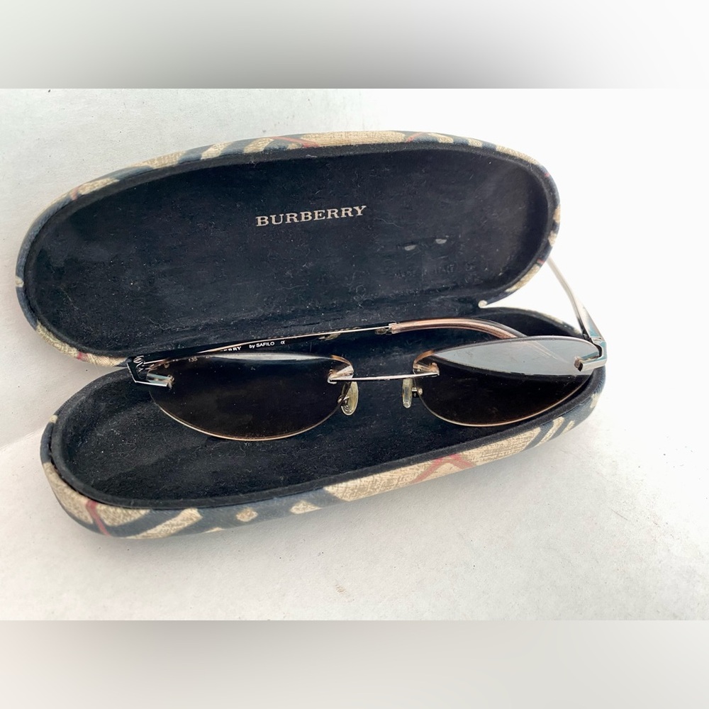 Vintage y2k BURBERRY Logo Sunglasses glasses FRAMES B9421/S w/ Case